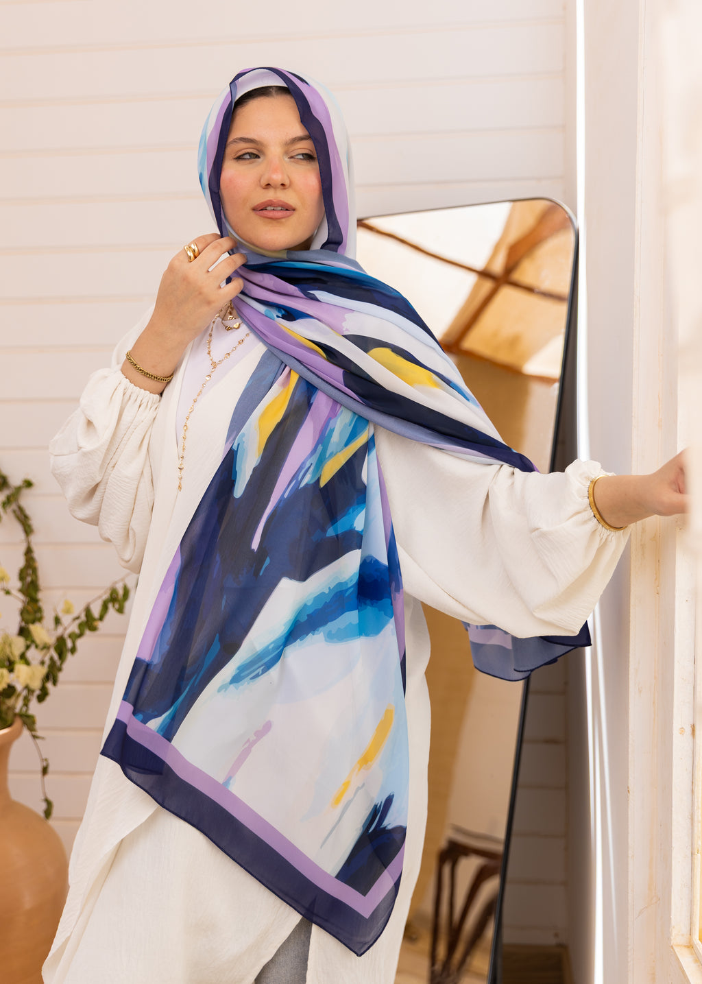 Lilac Wave —     Lilac tones. Dreamy waves. Premium Turkish chiffon