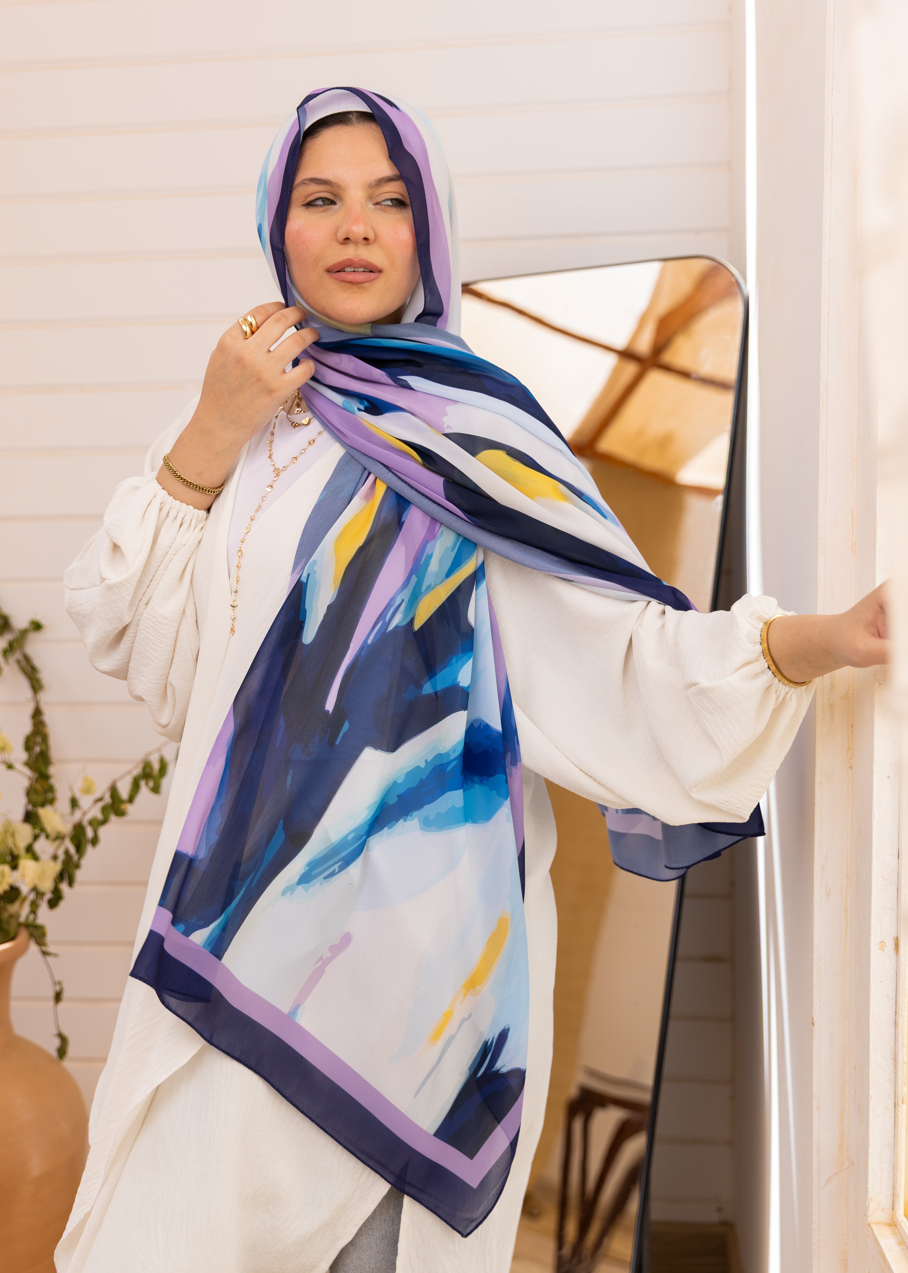 Lilac Wave —     Lilac tones. Dreamy waves. Premium Turkish chiffon