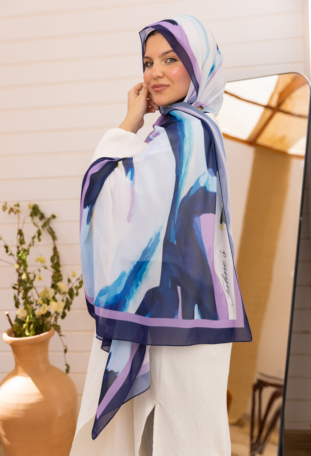 Lilac Wave —     Lilac tones. Dreamy waves. Premium Turkish chiffon