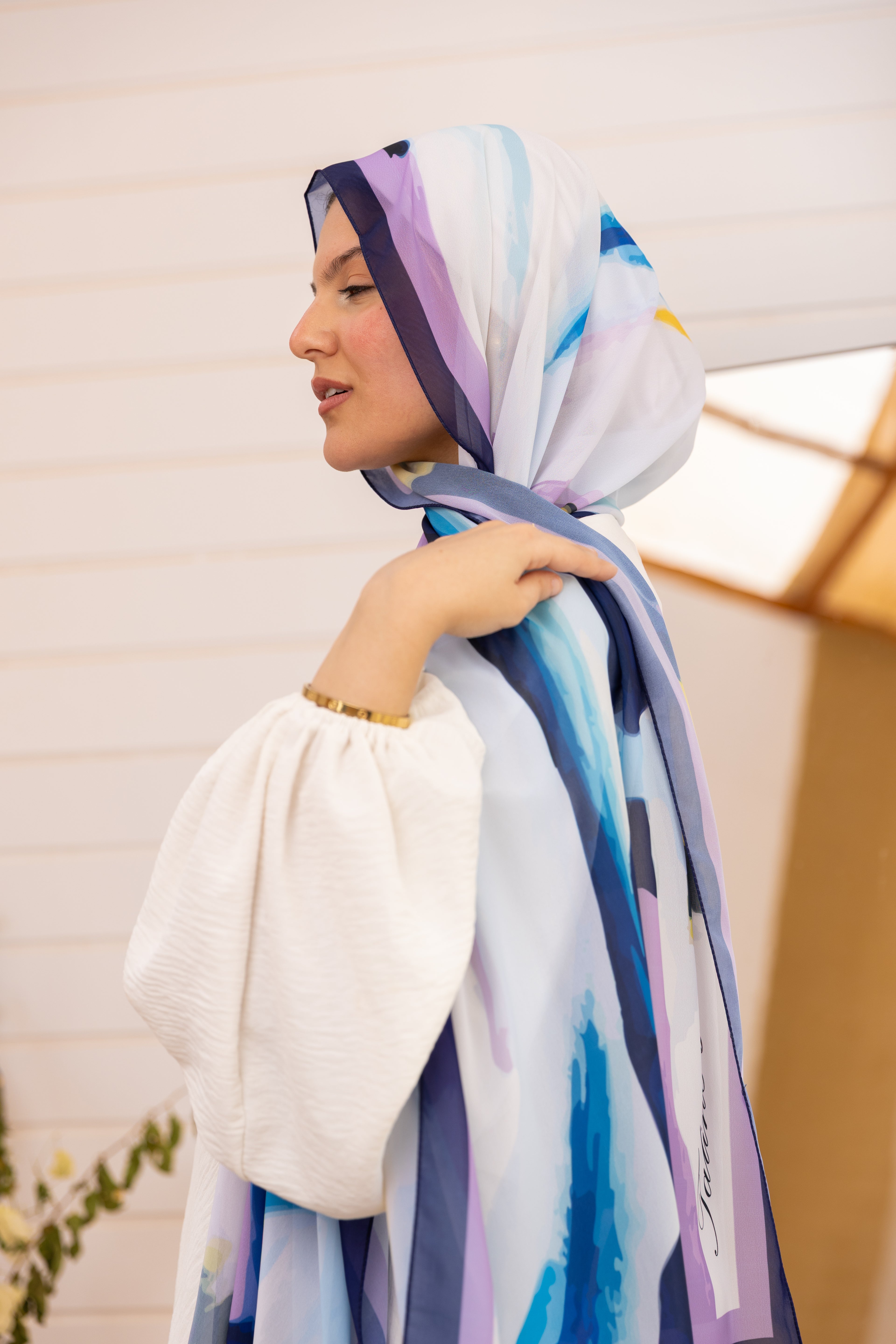 Lilac Wave —     Lilac tones. Dreamy waves. Premium Turkish chiffon