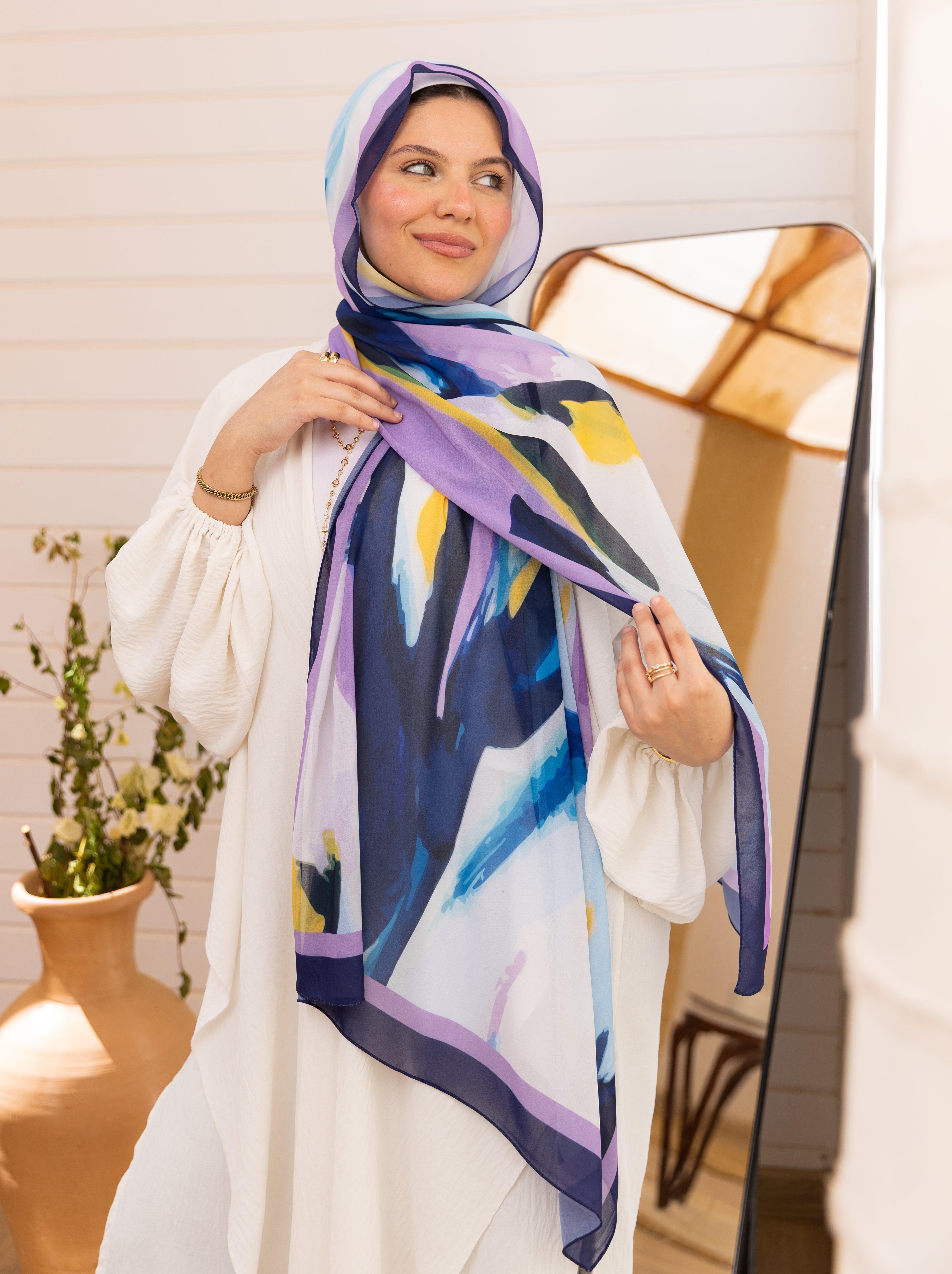 Lilac Wave —     Lilac tones. Dreamy waves. Premium Turkish chiffon
