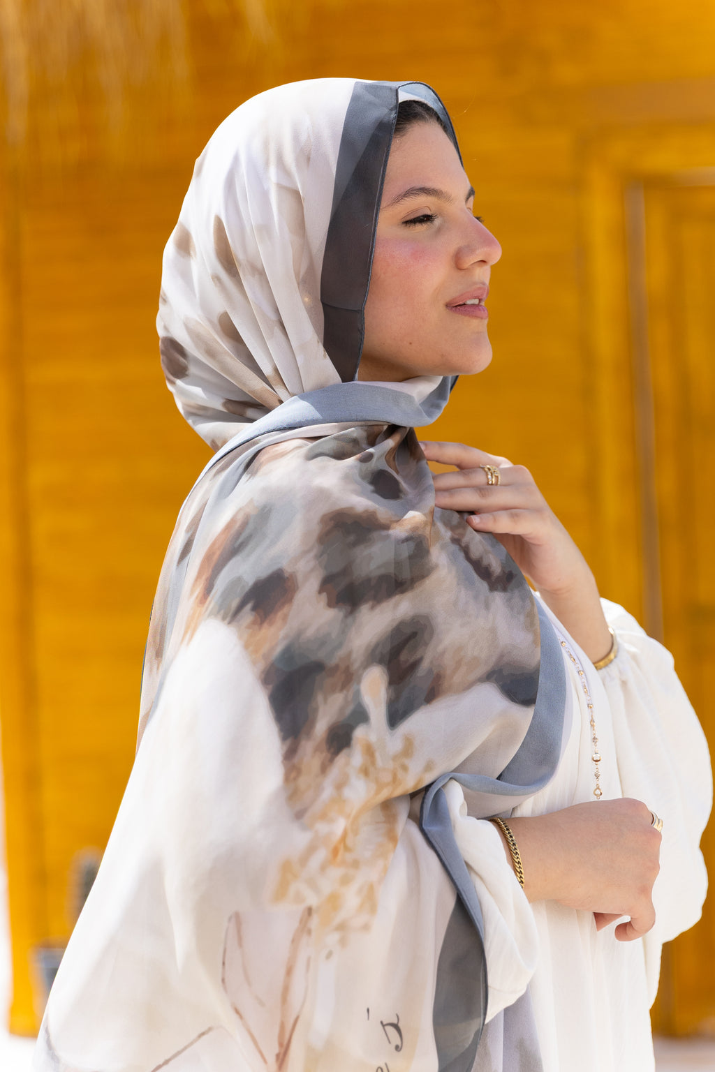 Soft Safari —     Soft neutrals, wild inspiration, and premium Turkish chiffon for a naturally chic look.
