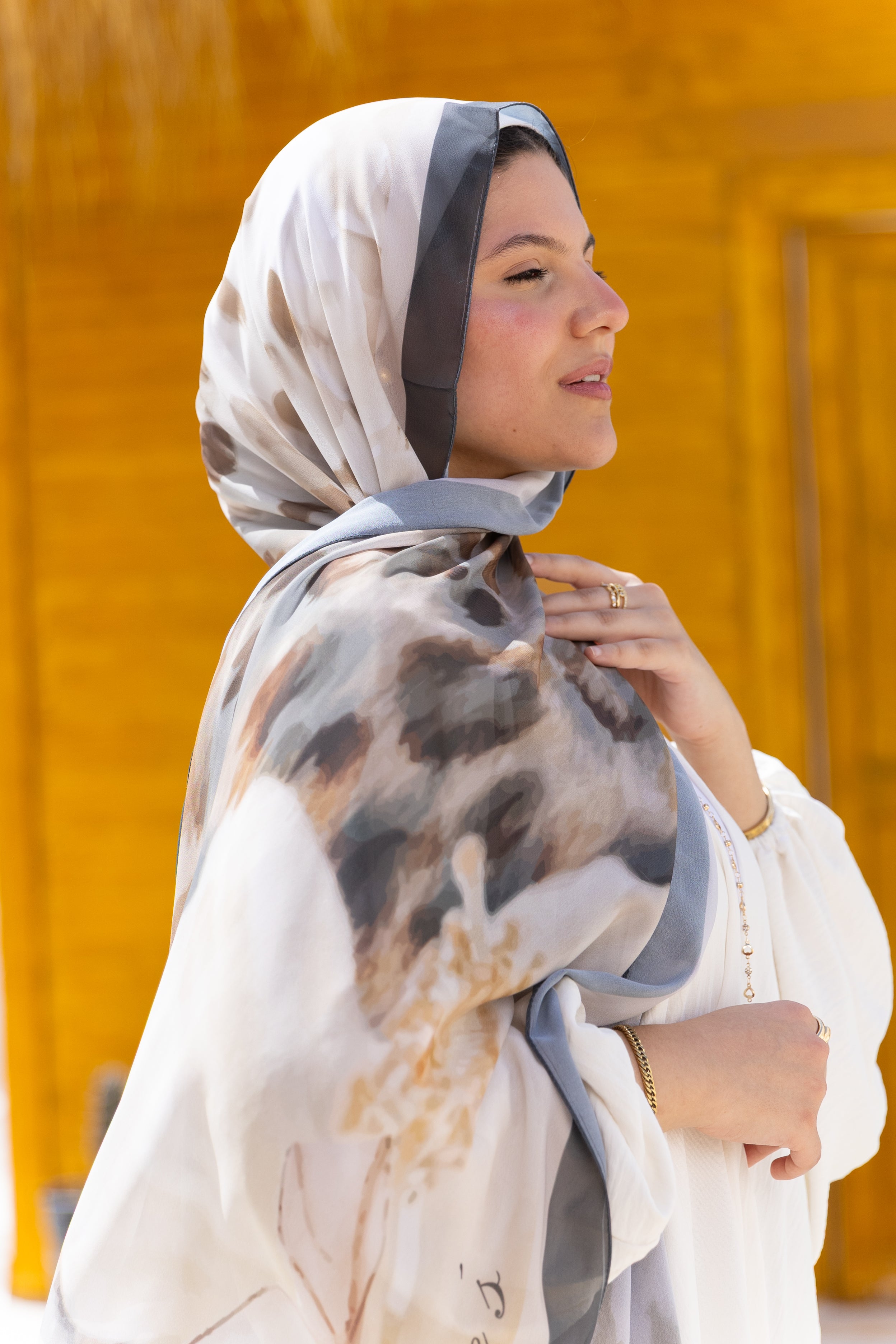 Soft Safari —     Soft neutrals, wild inspiration, and premium Turkish chiffon for a naturally chic look.
