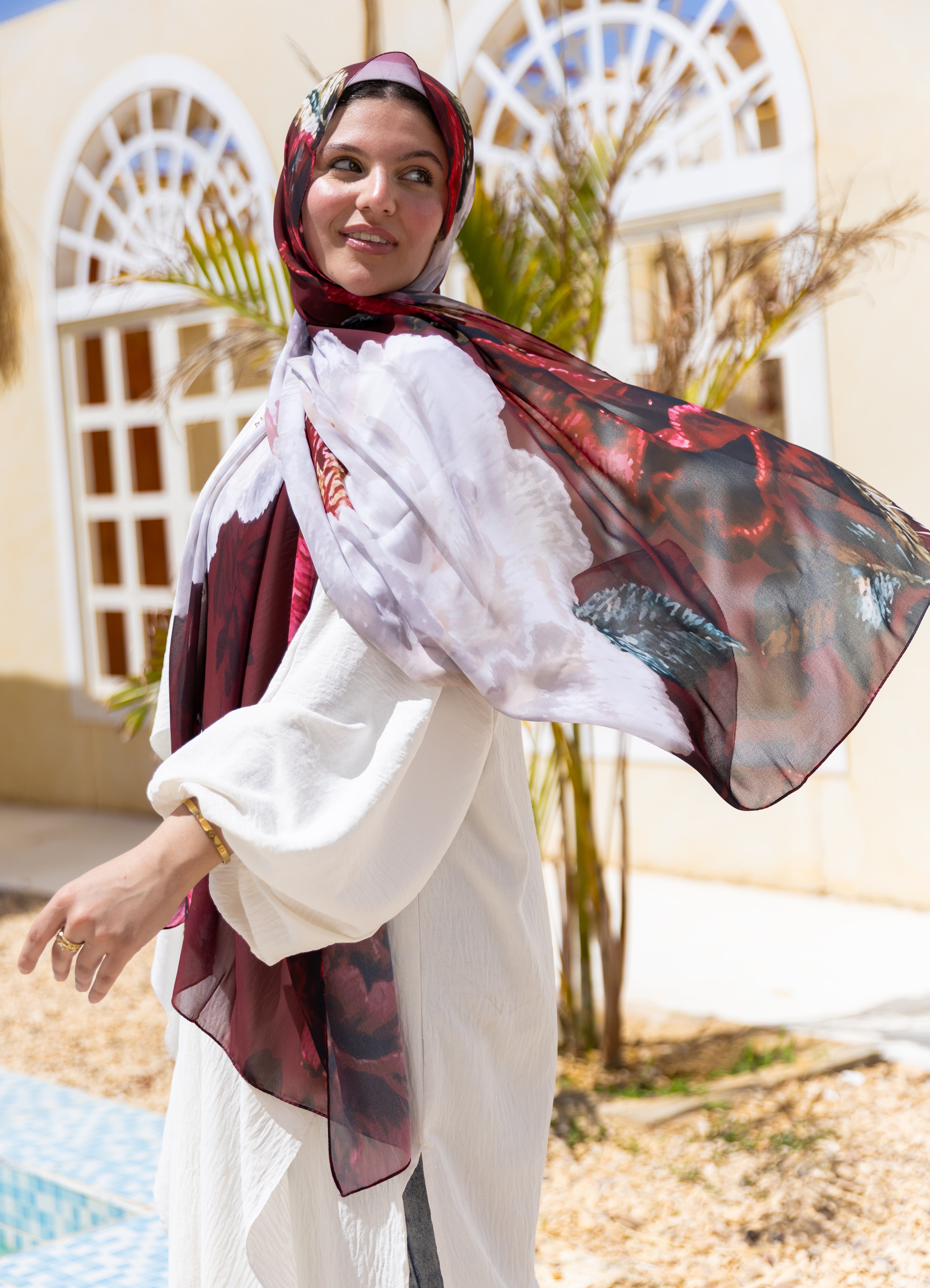 Burgandy Bloom —  Made from premium Turkish chiffon in joyful summer shades — light, elegant, and perfect for effortless everyday styling ☀️✨