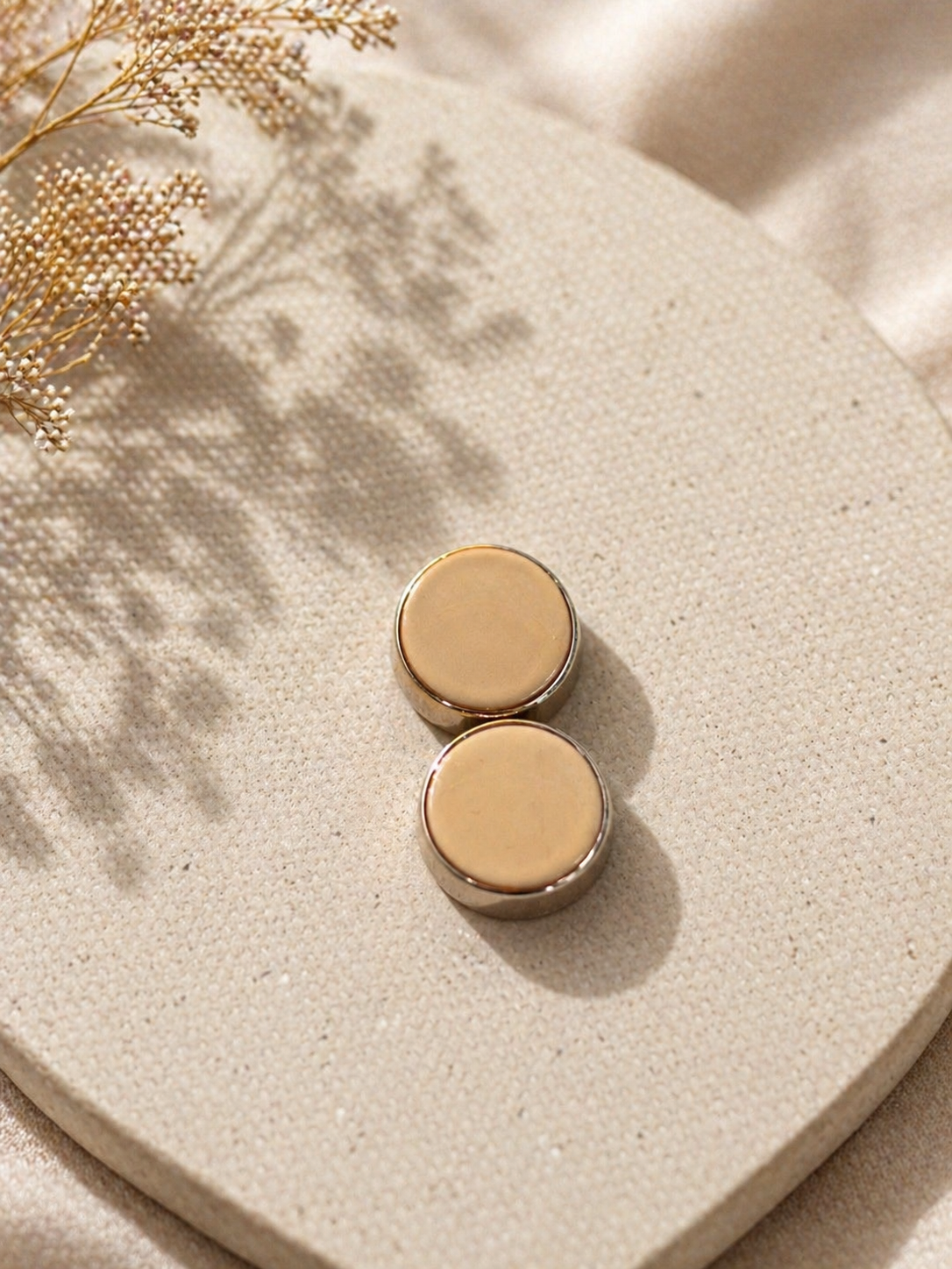 Magnetic Hijab Pin - Round Gold